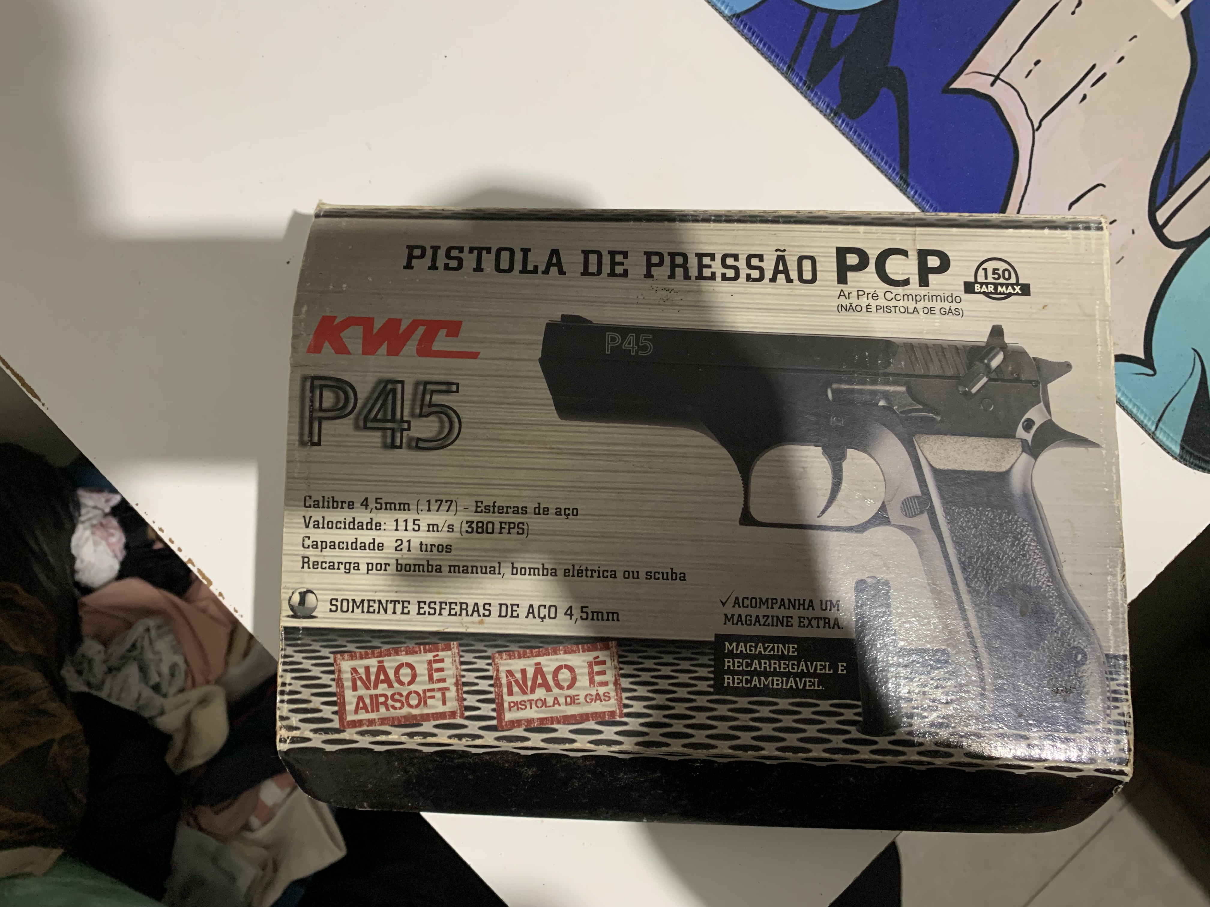 Pistola pcp p45 kwc + Bomba
