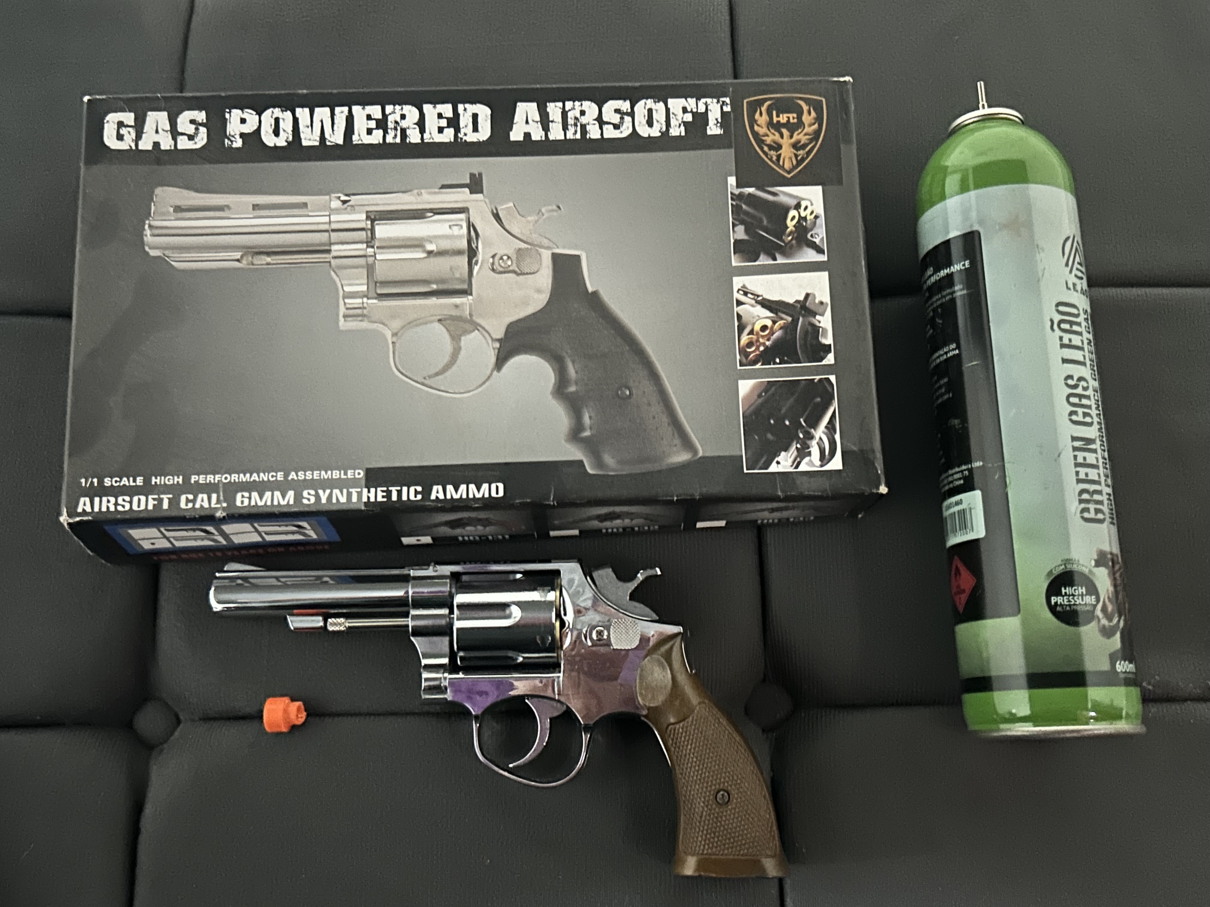 Revolver Airsoft HFC GBB HG-131 Blowback Cromada